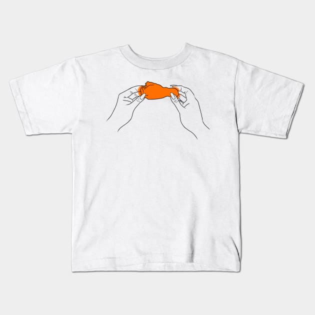 Hot Wings Hot Hands - Team Drums Kids T-Shirt by Erika Lei A.M.